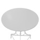 Τραπέζι Noah pakoworld μεταλλικό λευκό Φ70x72εκ