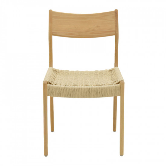 Καρέκλα Martina pakoworld ξύλο οξιάς φυσικό-έδρα φυσικό σχοινί 46x49x81εκ