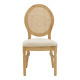 Καρέκλα Canco pakoworld φυσικό rubberwood-φυσικό rattan 50x55x98εκ