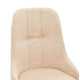 Καρέκλα Elif pakoworld εκρού ύφασμα-καρυδί πόδι 46x50x97εκ