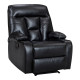 Πολυθρόνα relax με μηχανισμό massage Terpsi pakoworld μαύρο PU 80x94x102εκ