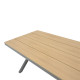 Τραπέζι Thorio pakoworld plywood σε φυσική απόχρωση και πόδι αλουμινίου ανθρακί 160x90x75εκ