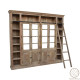 Βιβλιοθήκη Librardy Inart lime wash μασίφ mango ξύλο 247x35x220εκ