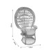 Πολυθρόνα Dorothy Inart με μπεζ μαξιλάρι-φυσικό rattan 115x57x150εκ