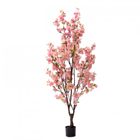 Διακοσμητικό φυτό Peach flower I σε γλάστρα Inart ροζ pp Υ170εκ