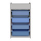 Συρταριέρα με καλάθια Toyli pakoworld λευκό-μπλε μελαμίνης 45x30x78εκ