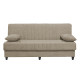 Καναπές-κρεβάτι με αποθηκευτικό χώρο τριθέσιος Romina pakoworld κρεμ ύφασμα 190x85x90εκ
