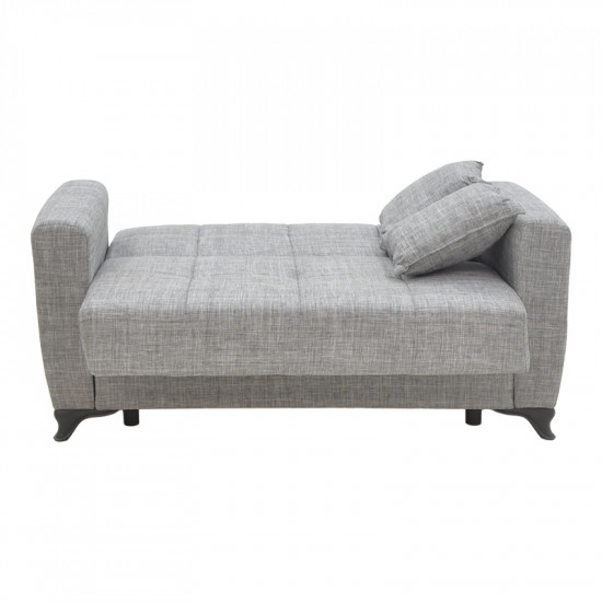 Καναπές-κρεβάτι με αποθηκευτικό χώρο διθέσιος Modesto pakoworld γκρι ύφασμα 155x85x80εκ