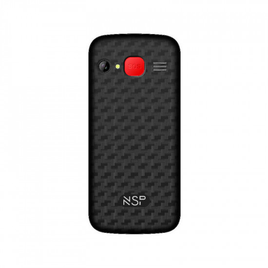 NSP 2000DS BLACK (8220289) (Ελληνικό Μενού) Κινητό τηλέφωνο Dual SIM με Bluetooth, οθόνη 1.8″, κουμπί SOS και ΔΩΡΟ hands-free