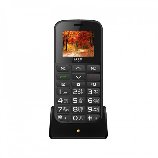 NSP 2000DS (82220302) Μαύρο/Ασημί (Ελληνικό Μενού) Κινητό τηλέφωνο Dual SIM με Bluetooth, οθόνη 1.8″, 2G, FM, κουμπί SOS και hands-free