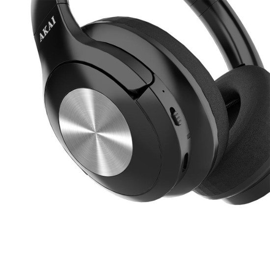 Akai BTH-P100 Ασύρματα over ear αναδιπλούμενα ακουστικά με Bluetooth, Handsfree και Aux-In