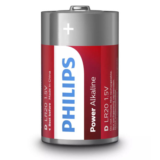 Philips LR20P2B/GRS Αλκαλικές μπαταρίες υψηλής απόδοσης 2 τμχ D