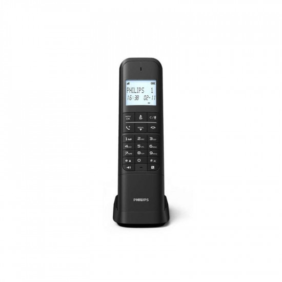 Philips M4701B/GRS Μαύρο Ασύρματο τηλέφωνο με φωτιζόμενη οθόνη