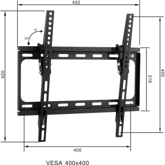 Osio OSM-74 Βάση τηλεόρασης 26″ – 47″ VESA 400 x 400