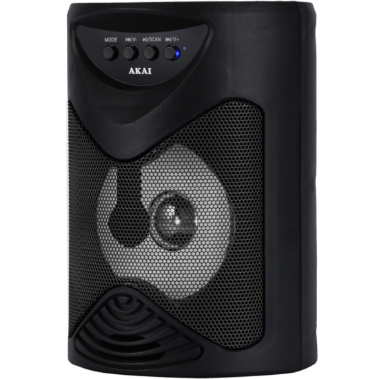 Akai ABTS-704 Φορητό ηχείο Bluetooth karaoke με USB, TWS, LED, micro SD και είσοδο μικροφώνου – 5 W