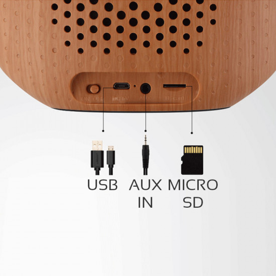 Akai ABTS-V8 Ηχείο Bluetooth και πολύχρωμο φως με micro SD και Aux-In – 10 W