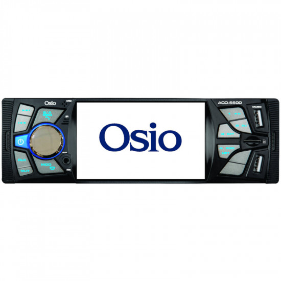 Osio ACO-6600 Ηχοσύστημα αυτοκινήτου MP5 1 DIN με μεγάλη οθόνη 4″, Video, FM, Bluetooth, 2 USB, micro SD, Aux-In και χειριστήριο – 4 x 50W