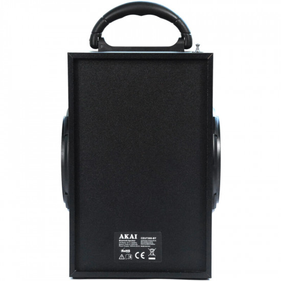 Akai CEU7300-BT Φορητό ηχείο Bluetooth karaoke με LED, μικρόφωνο, FM, USB, micro-SD και Aux-In – 6W