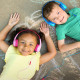 Motorola JR200 Blue Οn ear παιδικά ακουστικά Hands Free με splitter