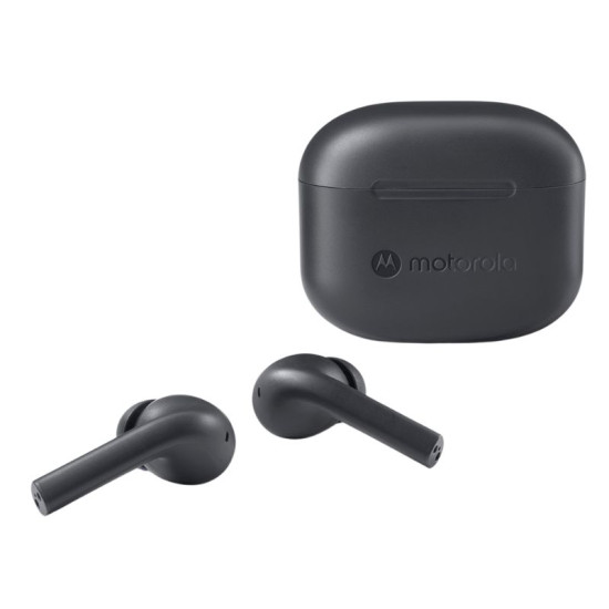 Motorola Moto Buds 065 Μαύρα ασύρματα αδιάβροχα Bluetooth handsfree in-ear ακουστικά με θήκη και IPX4