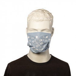 Osio OFM-3209BD Υφασμάτινη μάσκα προστασίας προσώπου γαλάζια με σχέδια