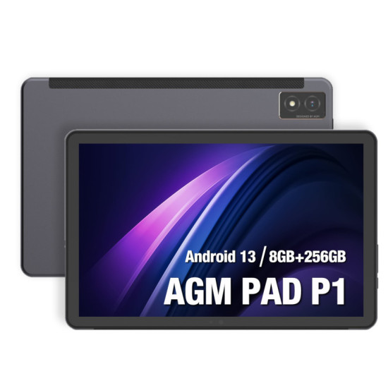 AGM PAD P1 10.36″ Γκρι αδιάβροχο Τablet IP68/IP69K (8GB/256GB) με Bluetooth, USB, SD, 2 Nano SIM, 4G, 2K, GPS, Android 13 με προστατευτική θήκη