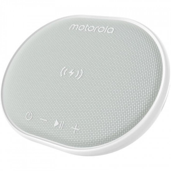 Motorola SONIC SUB 500 WHITE Ασύρματος φορτιστής 10 W και αδιάβροχο Smart φορητό ηχείο Bluetooth 5.0 με TWL και Aux-In – 10W