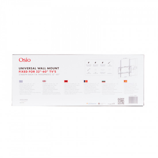 Osio OSMA-1360 Σταθερή Βάση τηλεόρασης 32″ – 60″ VESA 400 x 400