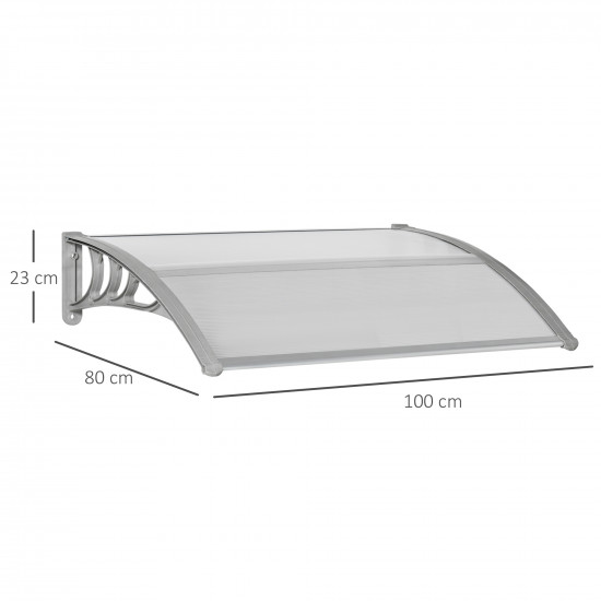 Outsunny κουβούκλιο σε Anti-UV Outdoor Polycarbonate για Πόρτες και Παράθυρα, 100x80cm