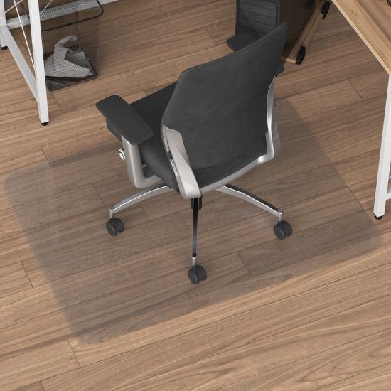 HOMCOM Αντιολισθητικό πλαστικό χαλάκι καρέκλας γραφείου που σώζει δάπεδο, 90x120cm, διαφανές