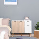 Ξύλινο ντουλάπι πολλαπλών χρήσεων HOMCOM Nordic Style με συρτάρι και ντουλάπια, 90x30x72 cm