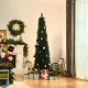 HOMCM Ψηλό Τεχνητό Χριστουγεννιάτικο Δέντρο με Πτυσσόμενη Βάση 380 PVC και Μεταλλικά Κλαδιά 180cm, Πράσινο