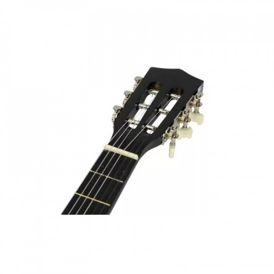 Ακουστική Κιθάρα με Κουρδιστήρι-Tuner Χρώματος Μαύρο Hoppline HOP1000982-1