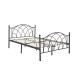 Διπλό Μεταλλικό Κρεβάτι 160 x 200 cm Χρώματος Μαύρο Lotti Hoppline HOP1001134-1