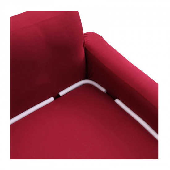 Ελαστικό Κάλυμμα για Διθέσιο Καναπέ με Μαξιλαροθήκη 185 x 145 cm Χρώματος Κόκκινο Hoppline HOP1001100-2