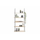 Επιτοίχια Μεταλλική Ορθογώνια Ραφιέρα με 5 Ξύλινα Ράφια 65 x 17 x 138.5 cm Alicante Lifa-Living 8719743323247