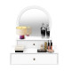 Επιτραπέζιος Στρογγυλός Καθρέπτης Μακιγιάζ με 2 Συρτάρια 51 x 26 x 59 cm Costway HW65956