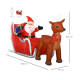 Φουσκωτός Άγιος Βασίλης με Έλκηθρο και LED Φωτισμό 310 x 78 x 148 cm HOMCOM 844-300