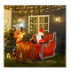 Φουσκωτός Άγιος Βασίλης με Έλκηθρο και LED Φωτισμό 310 x 78 x 148 cm HOMCOM 844-300