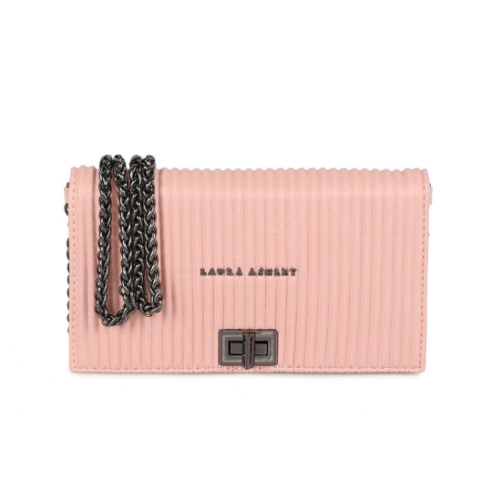 Γυναικεία Τσάντα Ώμου με Αλυσίδα Χρώματος Ροζ Laura Ashley Duthie Stick 651LAS1750