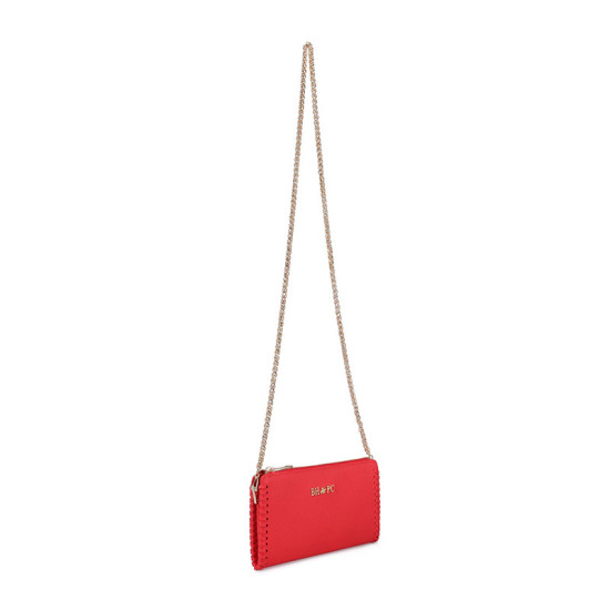 Γυναικείο Τσαντάκι Ώμου με Αλυσίδα Χρώματος Κόκκινο Beverly Hills Polo Club 668BHP0215