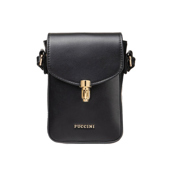 Γυναικεία Τσάντα Ώμου Χρώματος Μαύρο Puccini BK1231159T-1