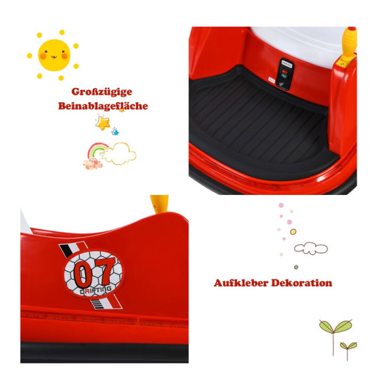 Ηλεκτρικό Παιδικό Αυτοκίνητο με Τηλεχειριστήριο 2.4G 6V 57 x 75 x 42 cm Costway TQ10059DE-RE