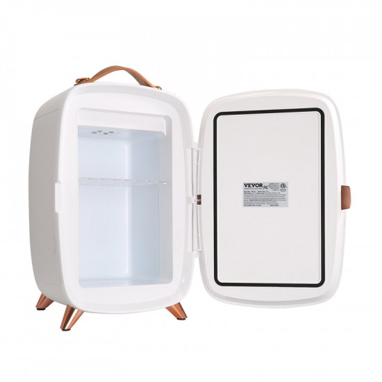 Mini Ηλεκτρικό Ψυγείο Καλλυντικών 6 Lt Ψύξης και Θέρμανσης με Καθρέπτη Μακιγιάζ Χρώματος Λευκό VEVOR MNBXBSZJMBB6LTOZOV2