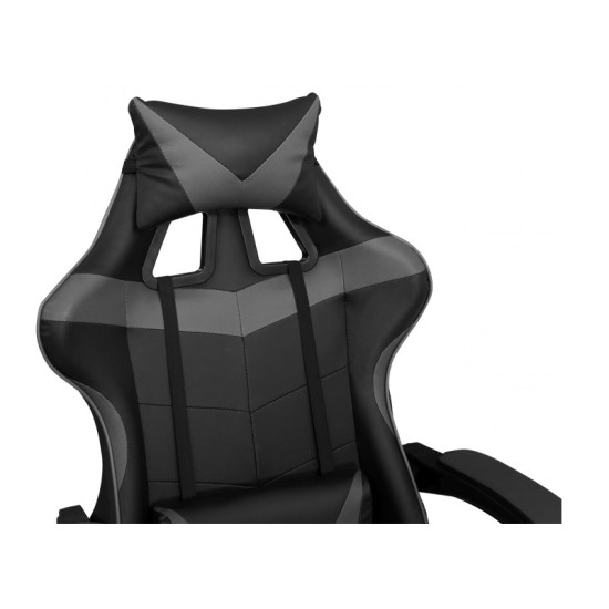 Καρέκλα Gaming με Υποπόδιο 63 x 62 x 114-124 cm Χρώματος Γκρι Idomya 30078801