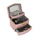 Κοσμηματοθήκη - Μπιζουτιέρα 18 x 11.5 x 14.5 cm Χρώματος Ροζ Home Deco Factory HD2315