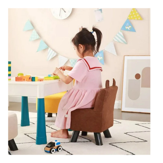 Παιδική Ξύλινη Καρέκλα Αρκουδάκι 30 x 30 x 45 cm Χρώματος Καφέ Shally Dogan 02840092