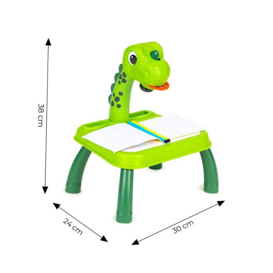 Παιδικός Προτζέκτορας Ζωγραφικής Δεινόσαυρος Χρώματος Πράσινο Multistore HC549652