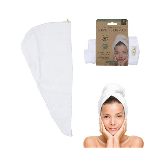 Πετσέτα για Γρήγορο Στέγνωμα Μαλλιών από Μπαμπού Cosmetic Club SC29363