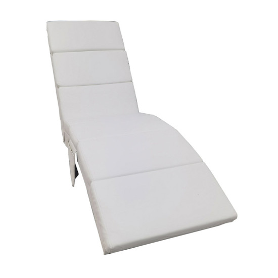 Πολυθρόνα - Ανάκλιντρο 55 x 186 x 89 cm Χρώματος Λευκό Bakaji 02815340
